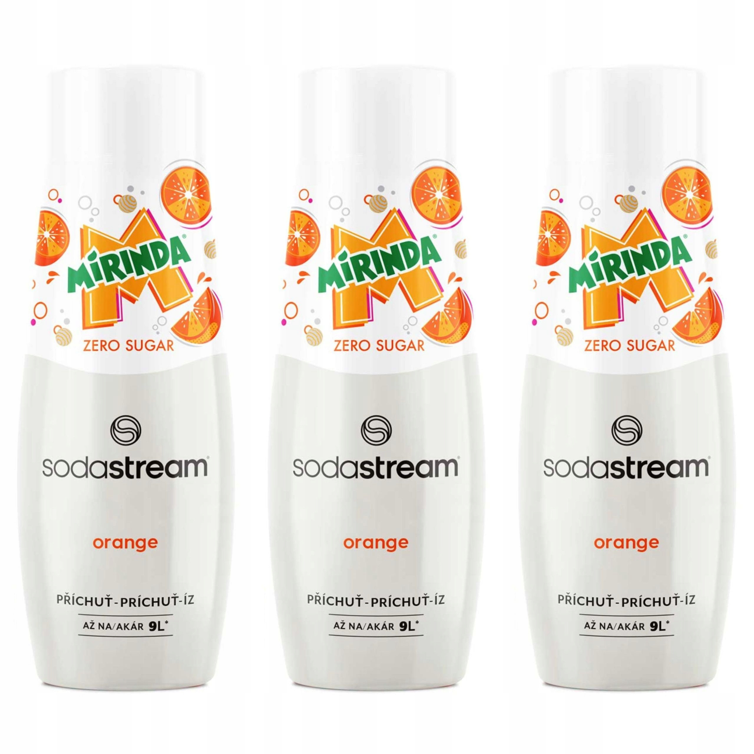 Levně Sirup koncentrát šťáva SodaStream Mirinda Zero Bez Cukru 3 ks