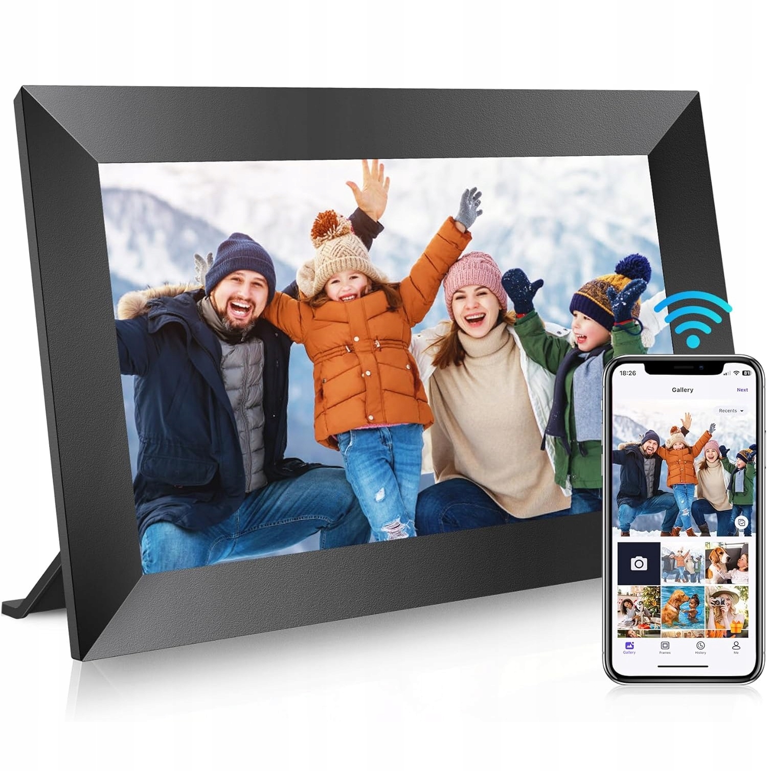 Digitální Rámeček Na Fotografie Rámeček Wifi Hd Dotykový Displej 32GB 10.1 Palců