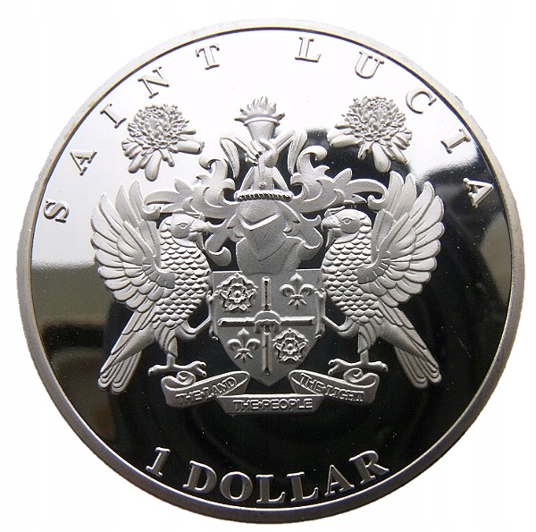 SAINT LUCIA - BRYTYJSKIE KARAIBY 1 DOLLAR 2014 40mm