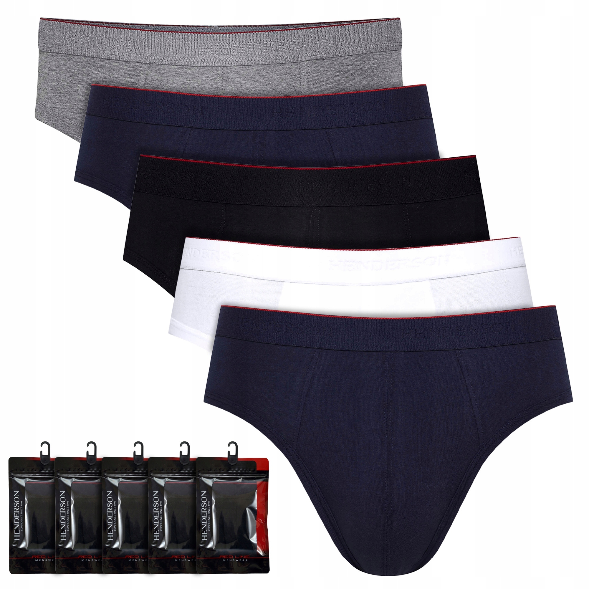 Pánské slipy Henderson Red Line Bavlna 5-PACK L