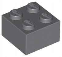 

Lego 3003 C szara (dbg) 2x2 brick klocek Nowy 1szt