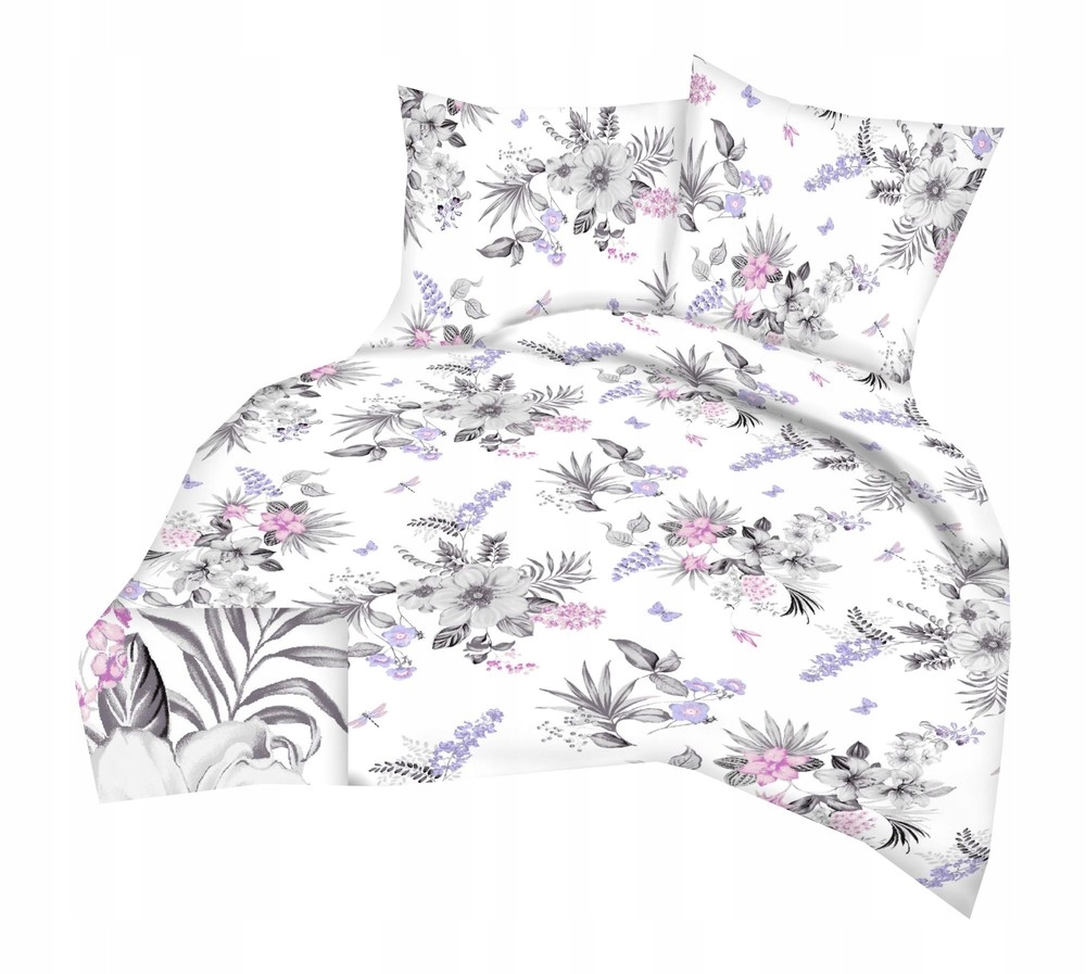 Krepové Povlečení 160x200 Povlečení 70x80 Hrubá Polská Bavlna Zimní zahrada