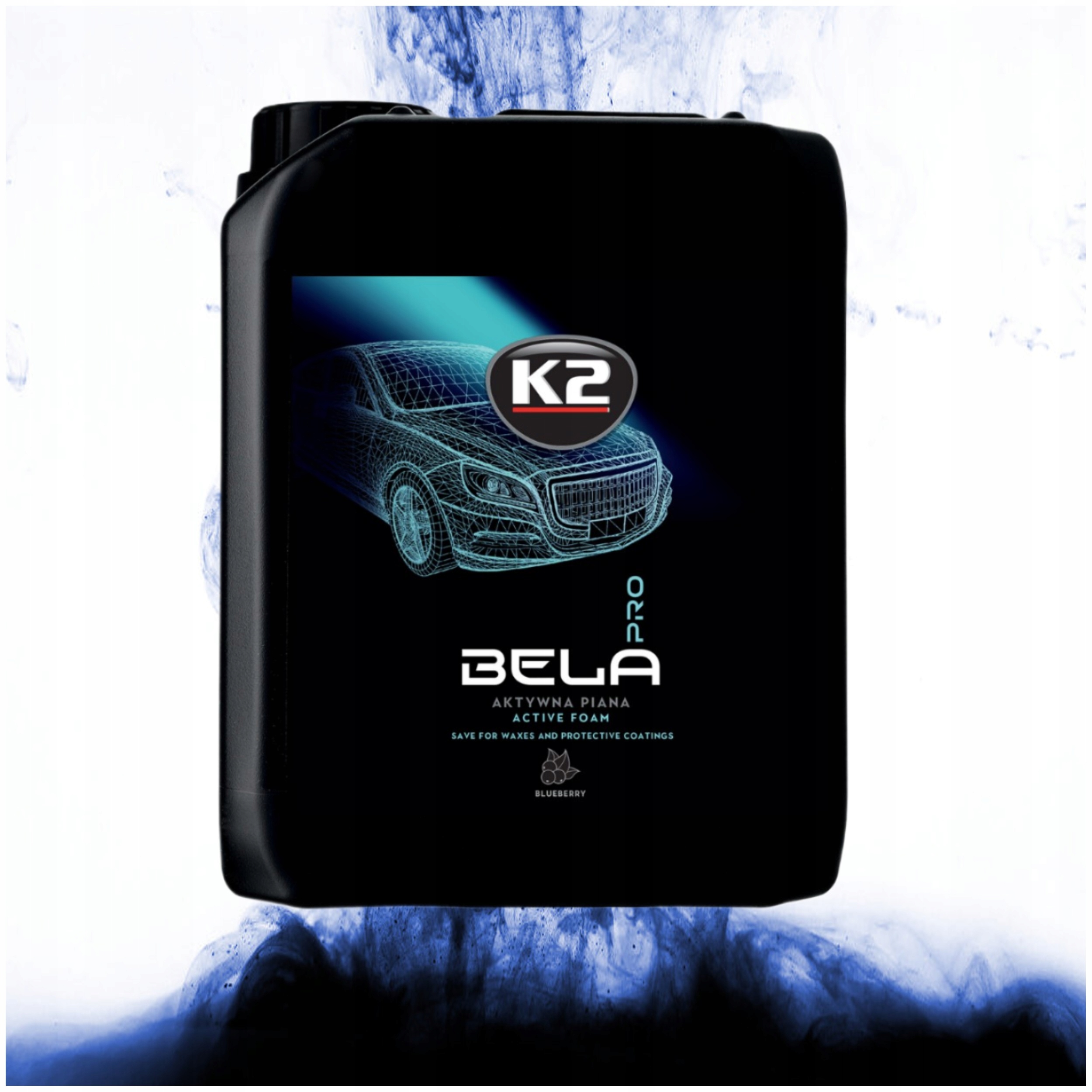Aktivní pěna na mytí K2 Bela Pro 5L 5KG Blueberry Automobilový Koncentrát