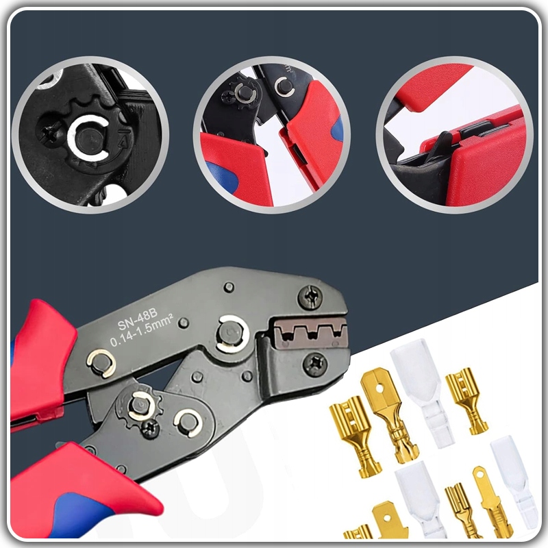 ZACISKARKA RĘCZNA DO KONEKTORÓW NIEIZOLOWANYCH SN-48B Marka FLIX