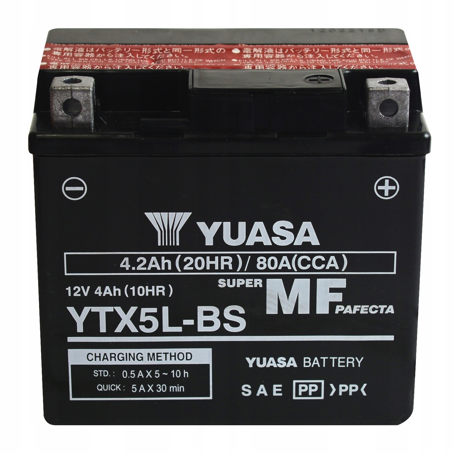 YUASA YTX5L-BS YT5L-BS 12V 4.2 Ah 80A P+
