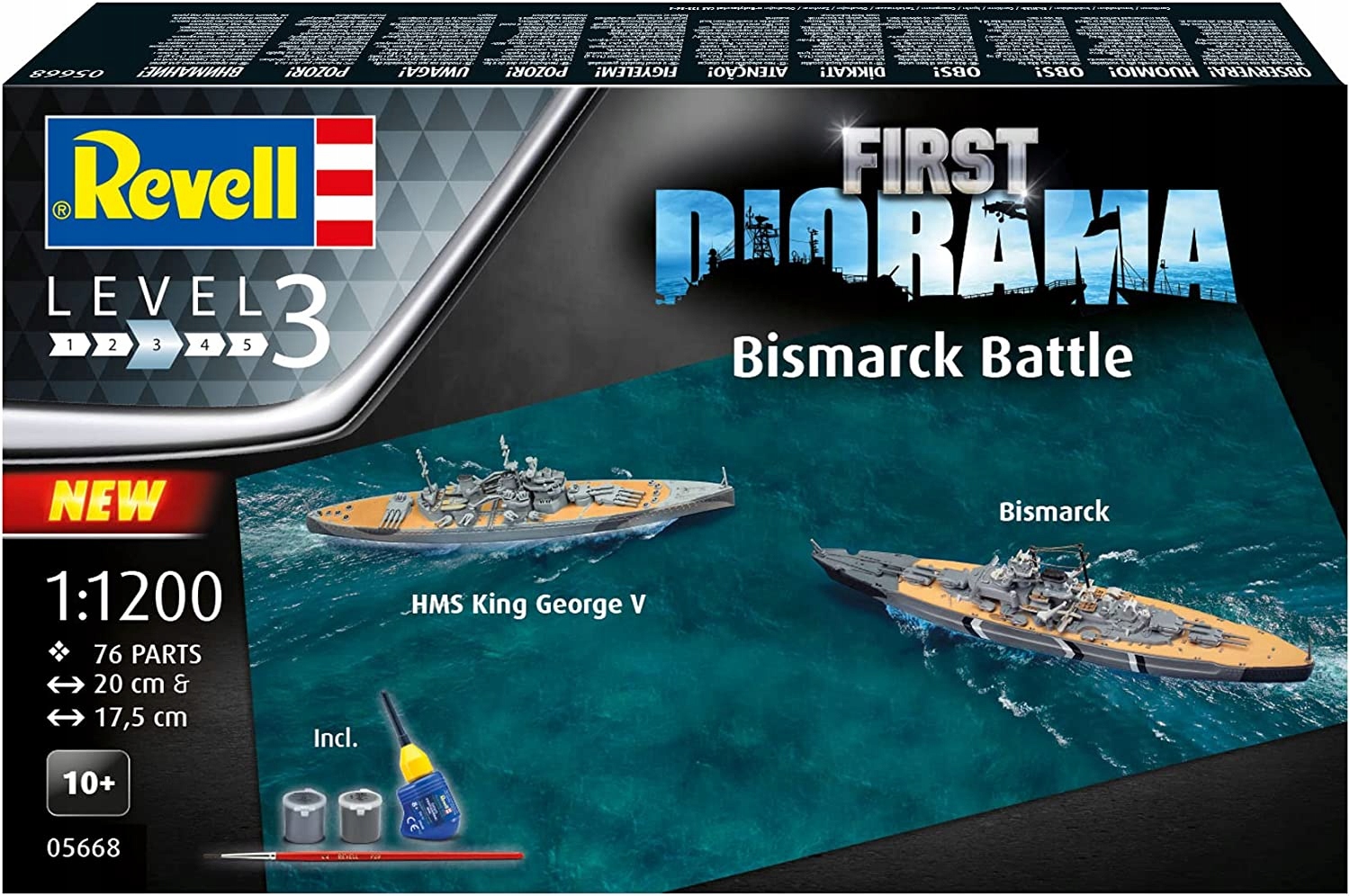 Model ke slepení Revell Bismarck Battle Diorama