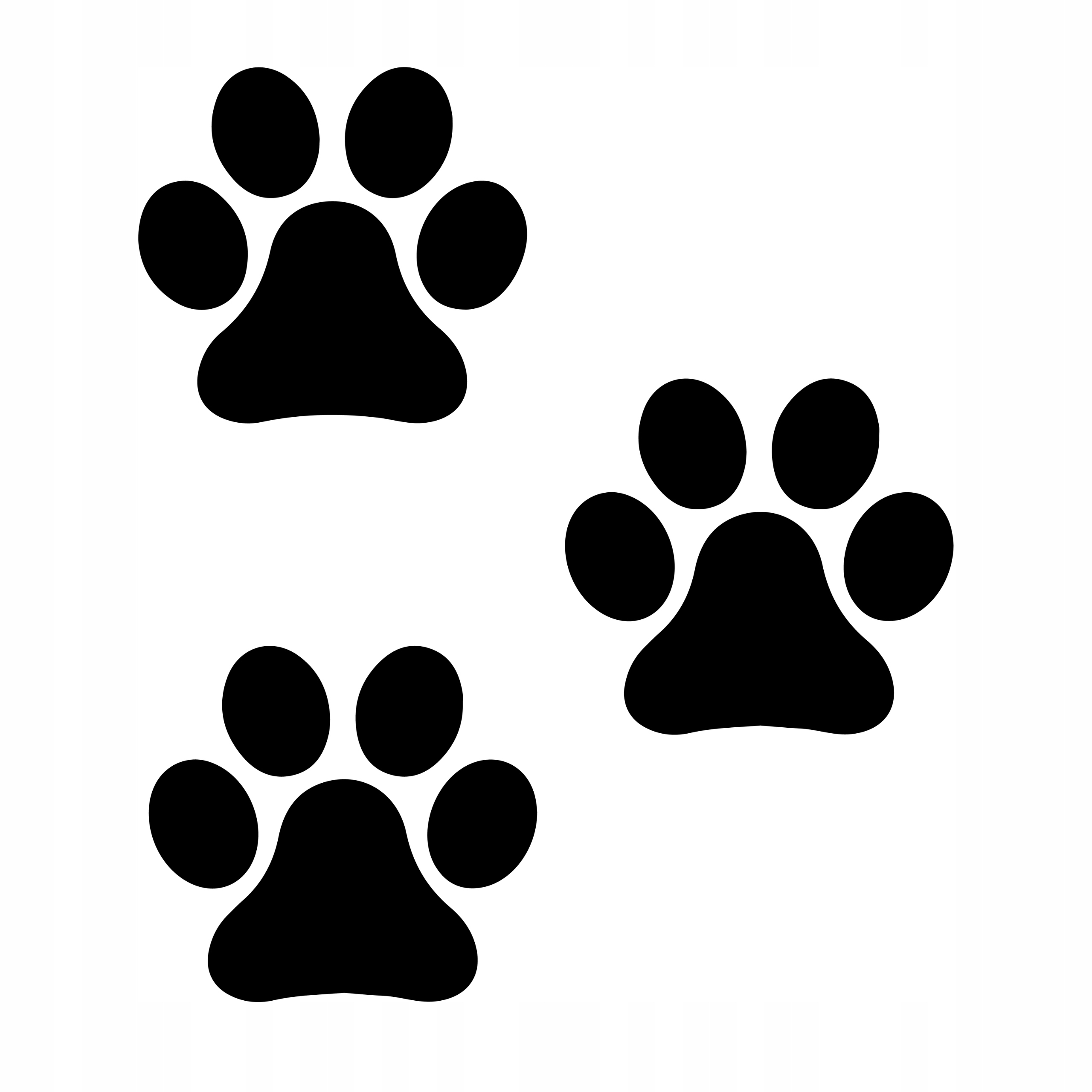 

Naklejka na auto wodoodporna Łapki Pieska Kota