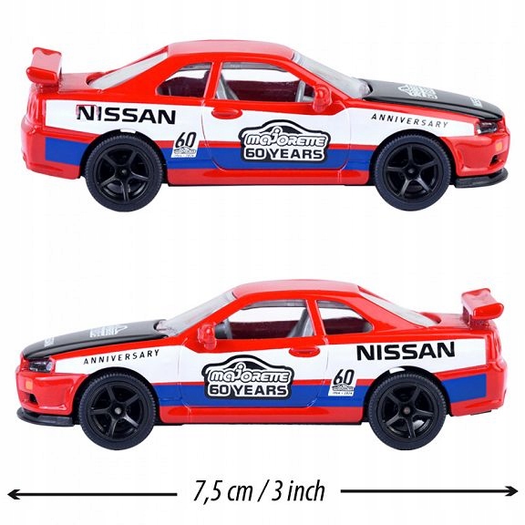 Majorette Deluxe 60-lecie marki Nissan Skyline GT-R R34 2054102 Marka Majorette