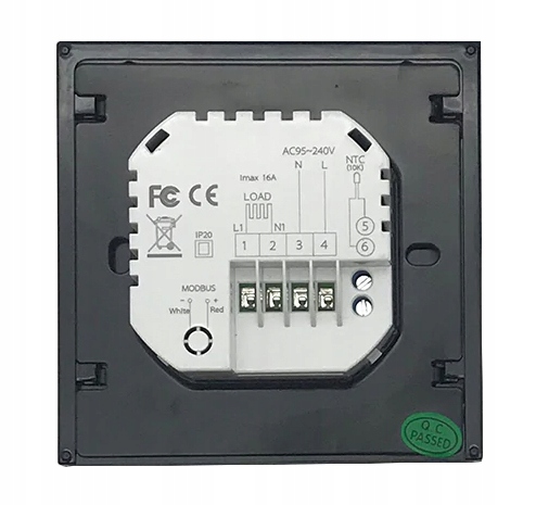 Termostat do mat i siłowników termoelektrycznych smart 16A Czarny WiFi TUYA Rodzaj termostat