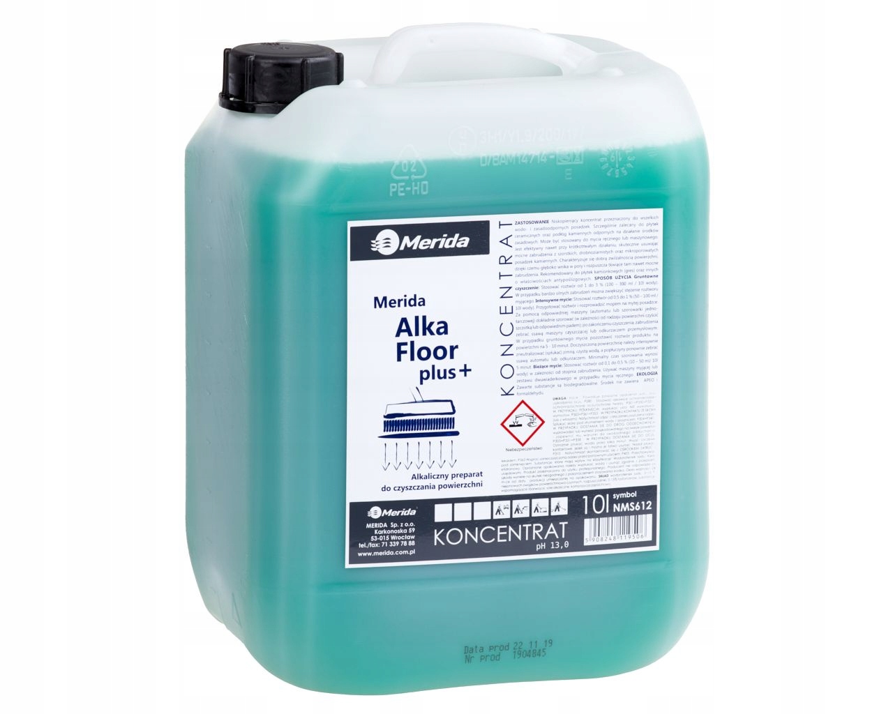 Levně Merida NMS612 Alka Floor Plus 10 l, alkalický čistič spár