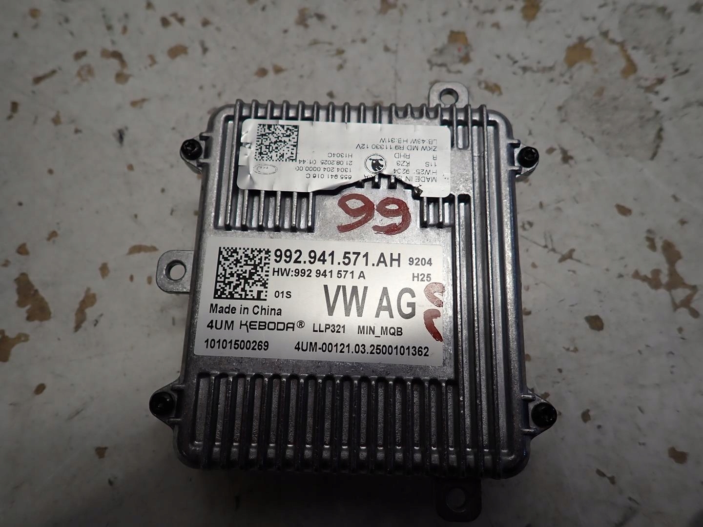 control unit module lights VW SEAT SKODA AUDI 992941571AH