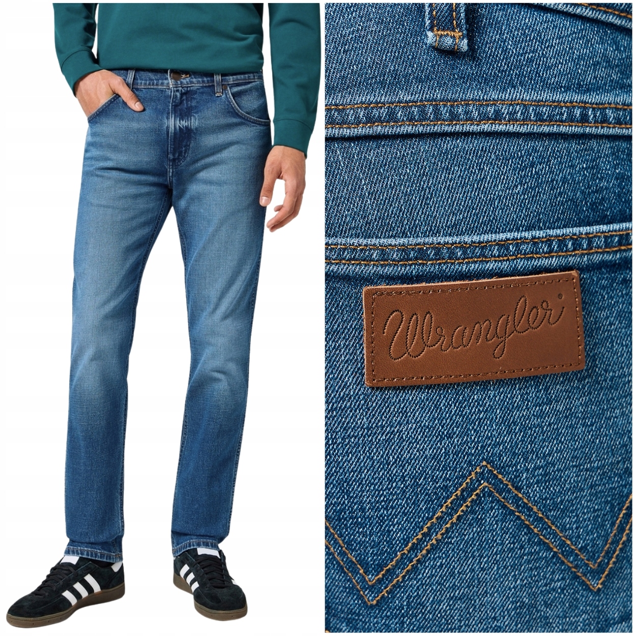 Wrangler Greensboro Sweet Talker jednoduché pánské džínové kalhoty W38 L32