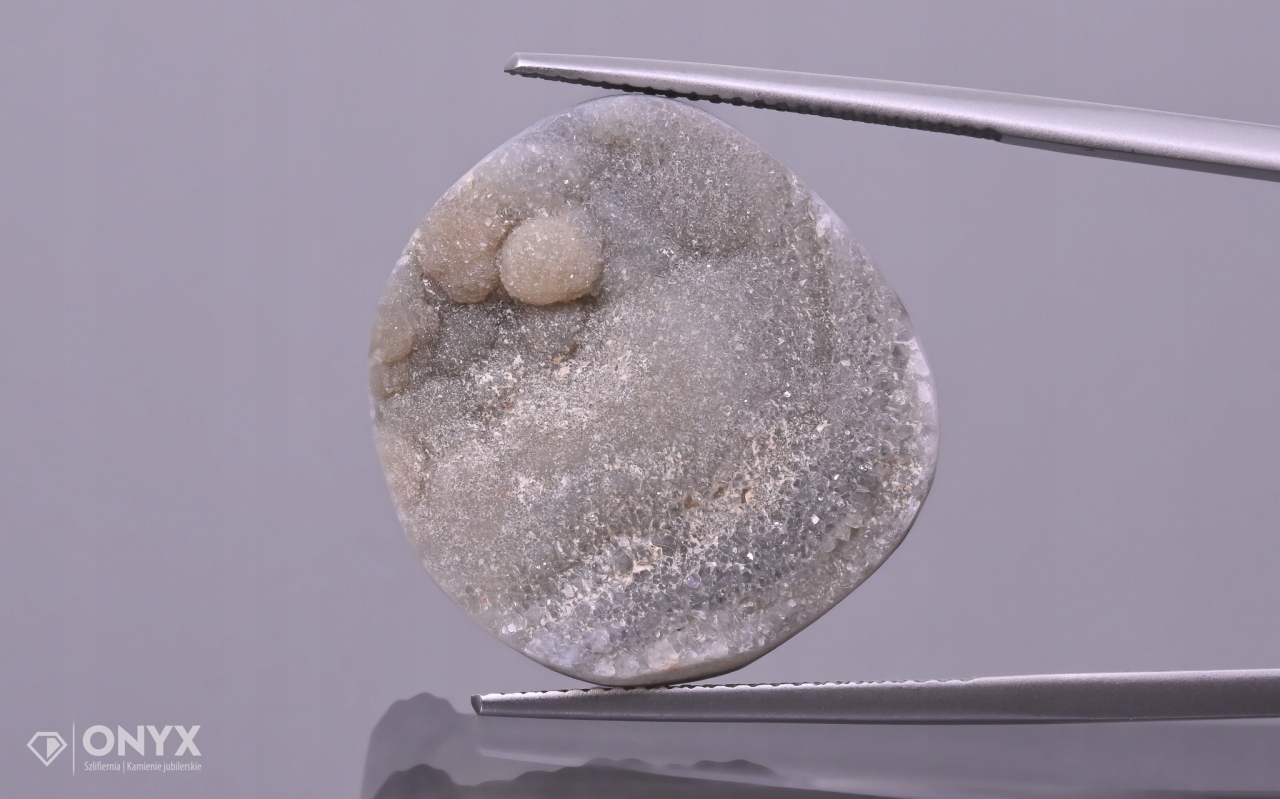 Nepravidelná chalcedonová růže 22x21 mm