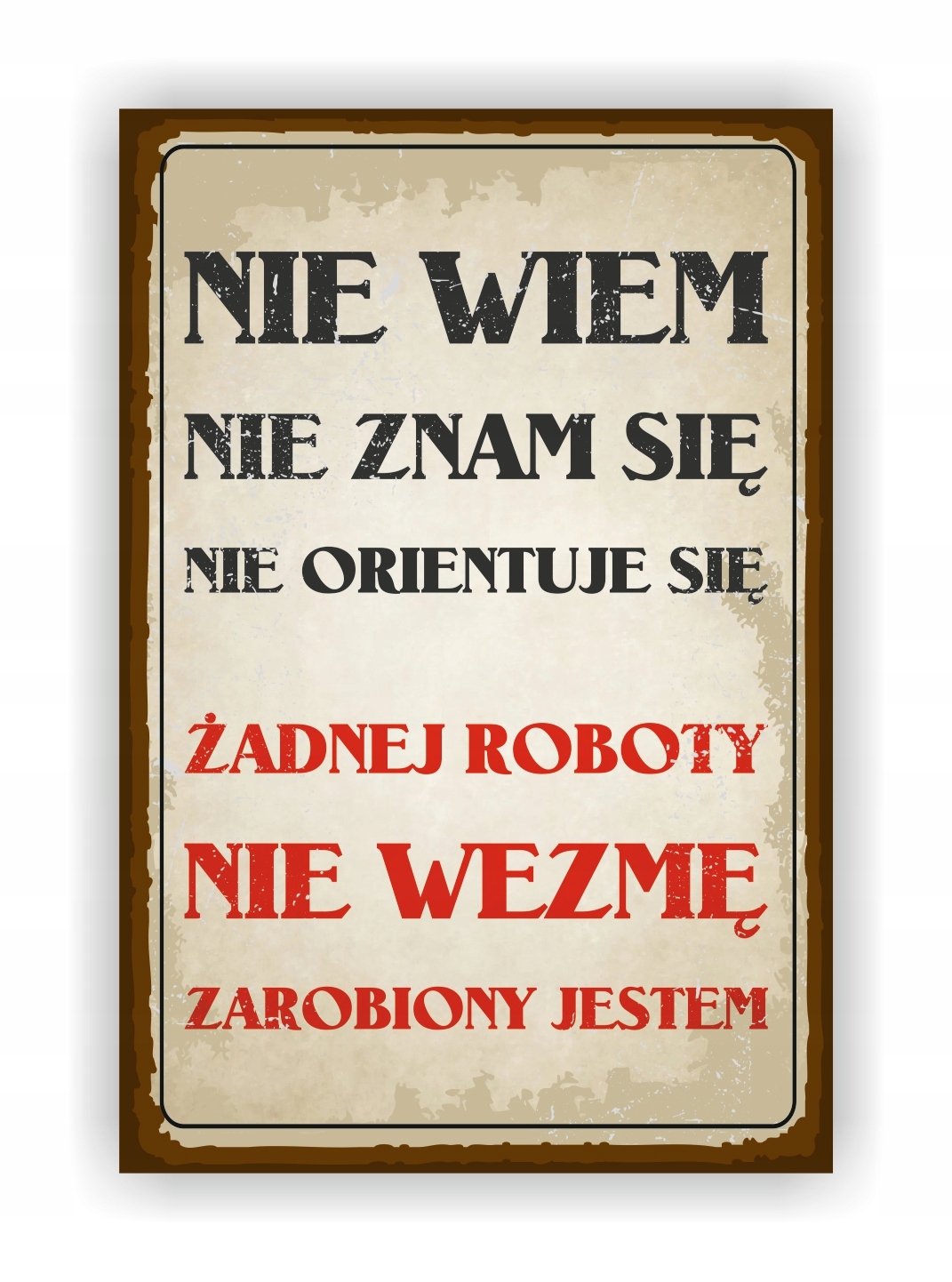 

Tabliczka Prl (15) 20x30 cm