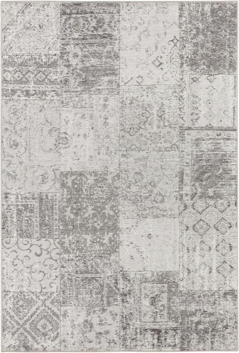 Šedý koberec typu sisal, plochý, vnější vnitřní na terasu 120x170