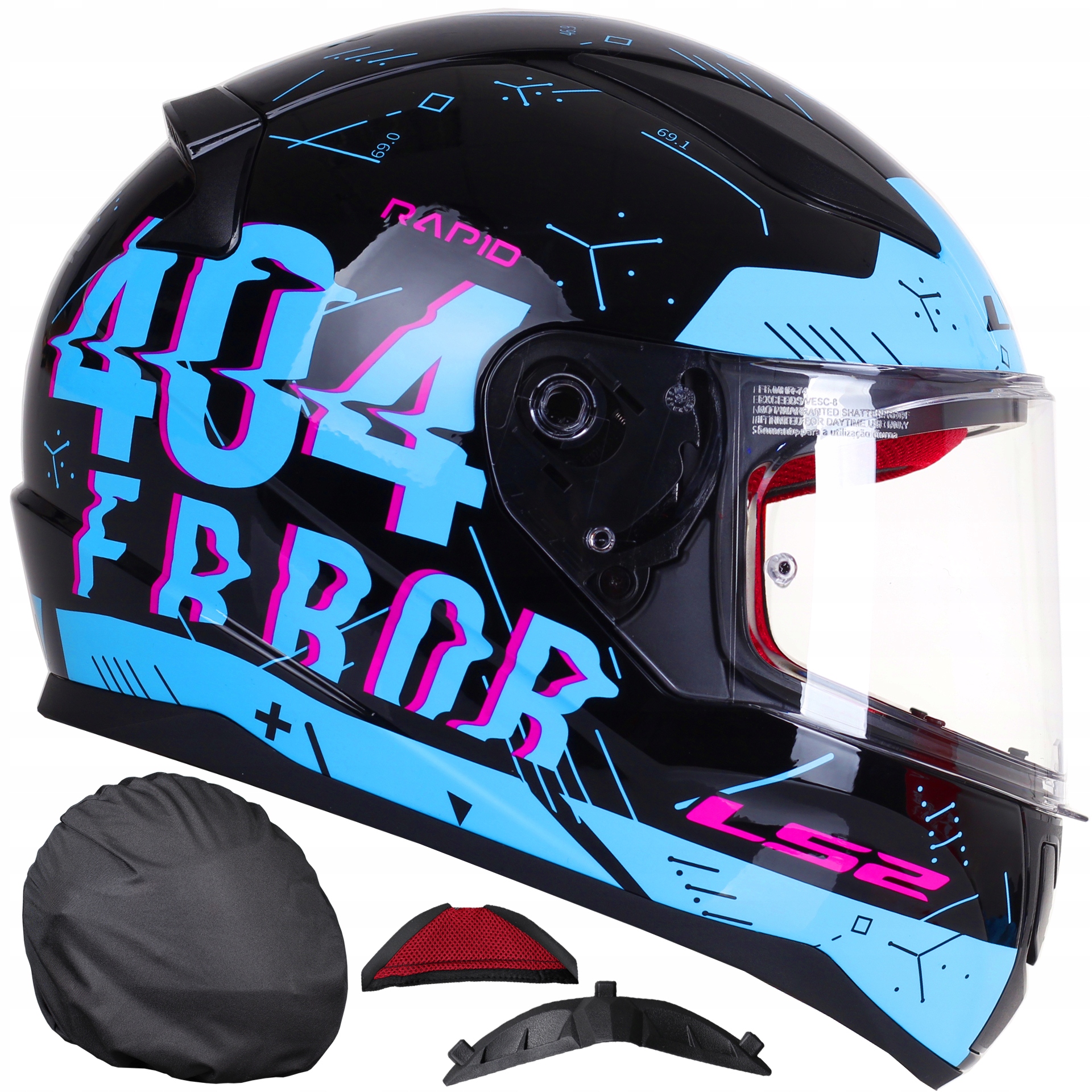 

LS2 FF353 Rapid Player Sky Blue Kask Motocyklowy