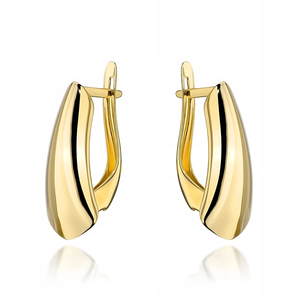 Klasické kulaté Náušnice ze zlata 585 s anglickým zapínáním jako dárek