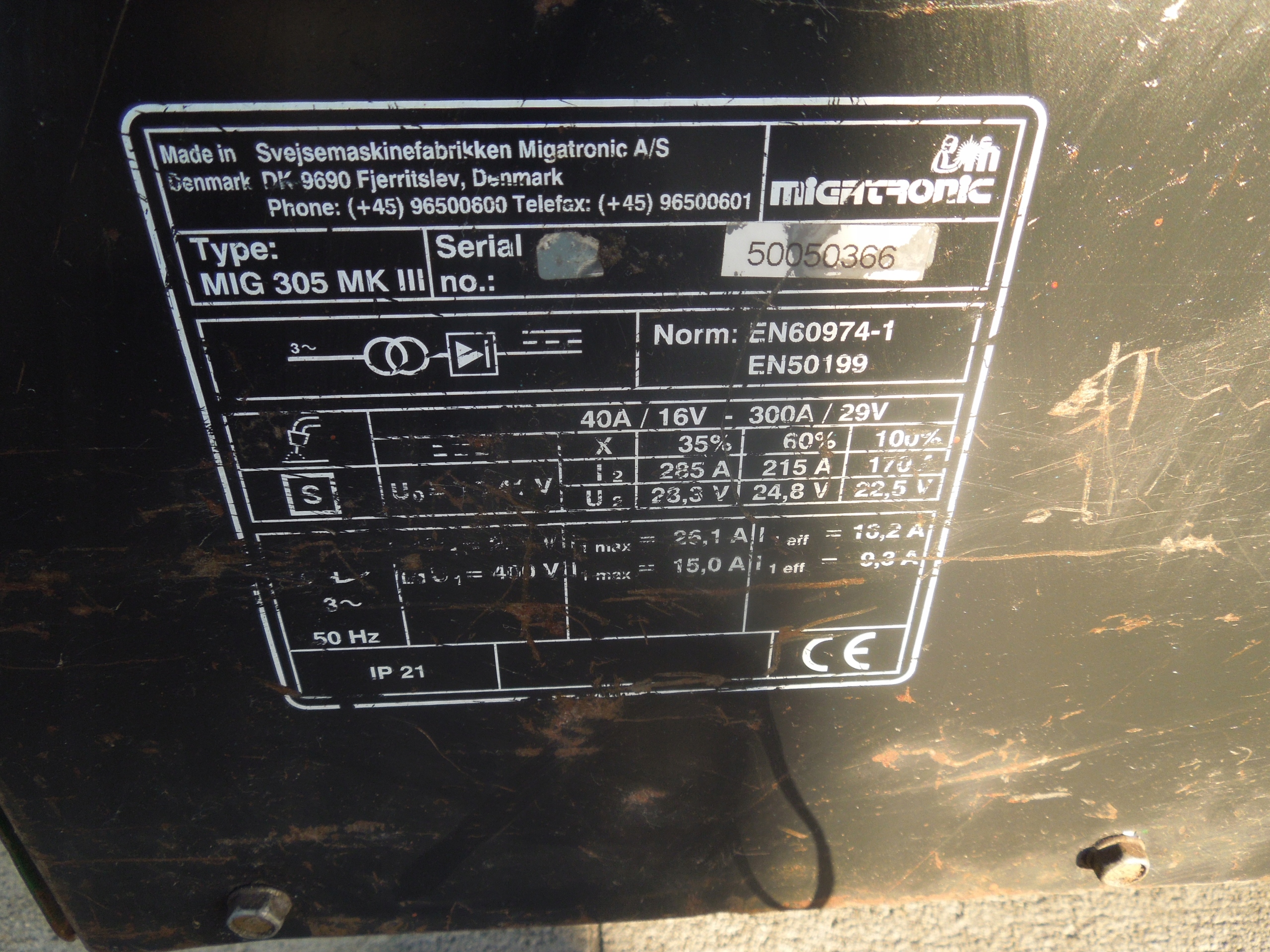 MIG MIGATRONIC 305A COMPACT! Marka Migatronic