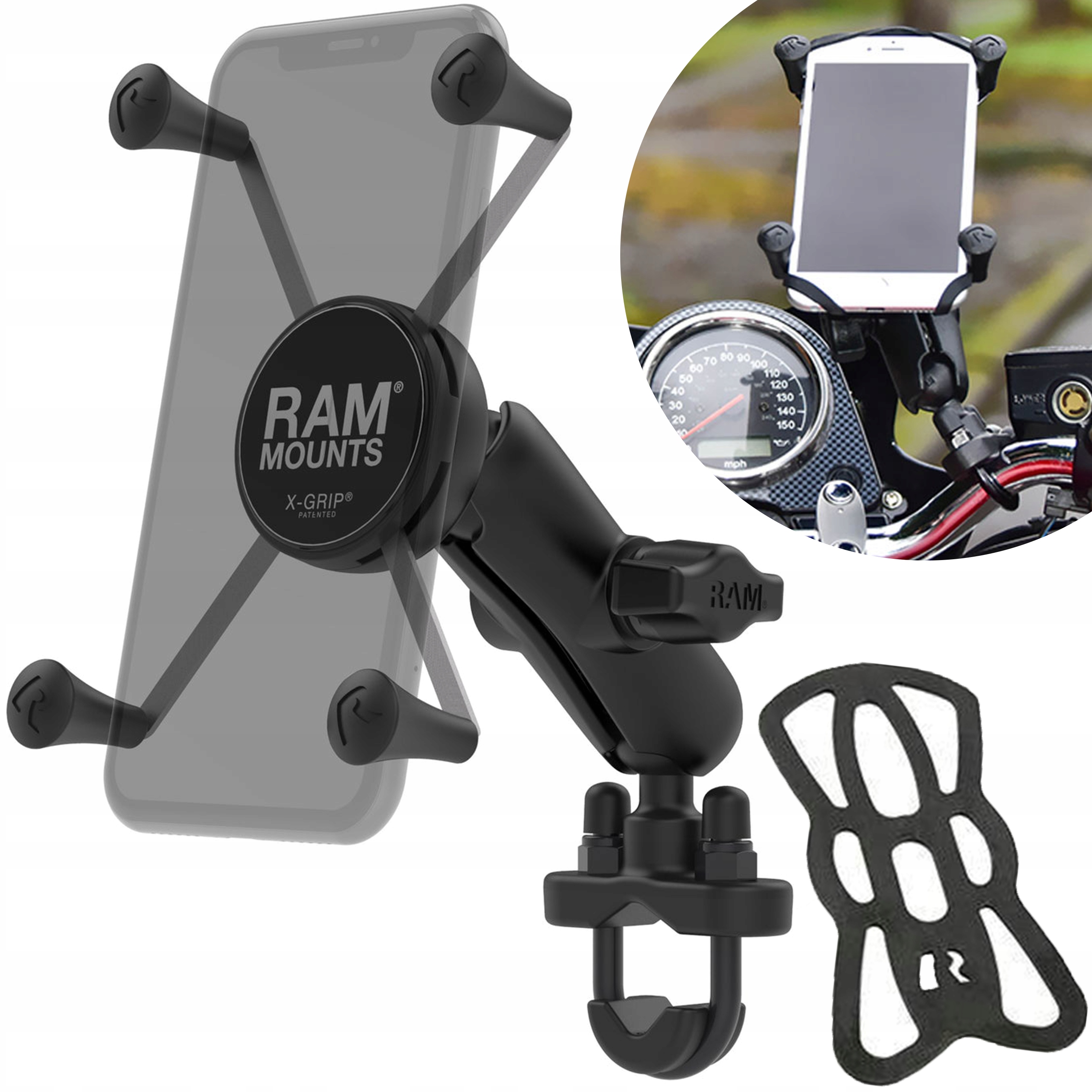 Ram Mount X-Grip Držiak na motocykel na veľký telefón RAM-B-149Z-UN10U