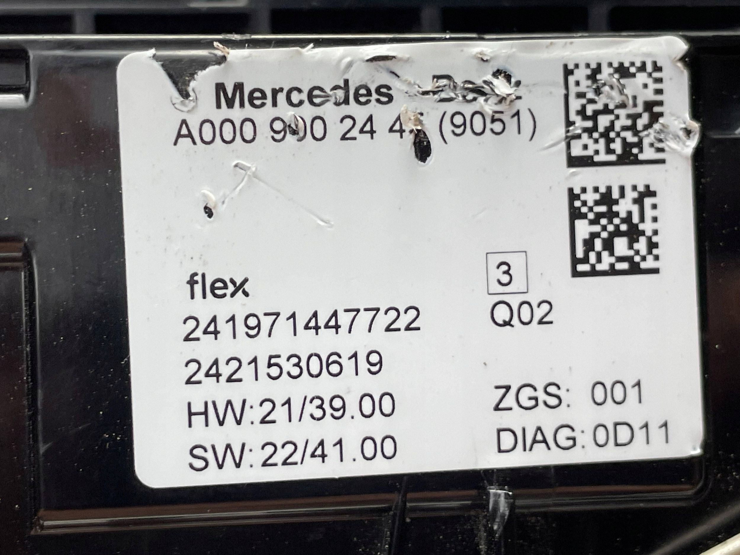 Feux phare Ciel de toit MERCEDES A0009002445 !J