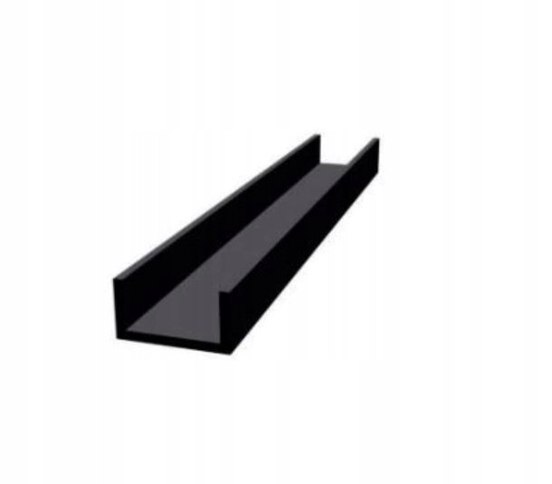 U profil hliníkový černý 60 x 40 x 5 mm, délka 2 m