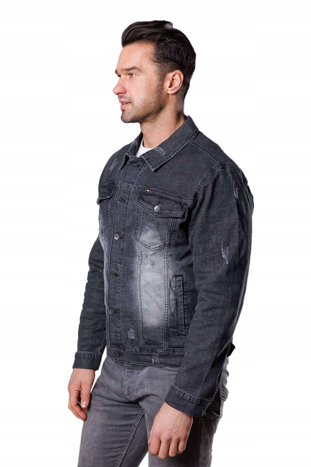 Džínová Bunda S Oděrkami MJ525N L