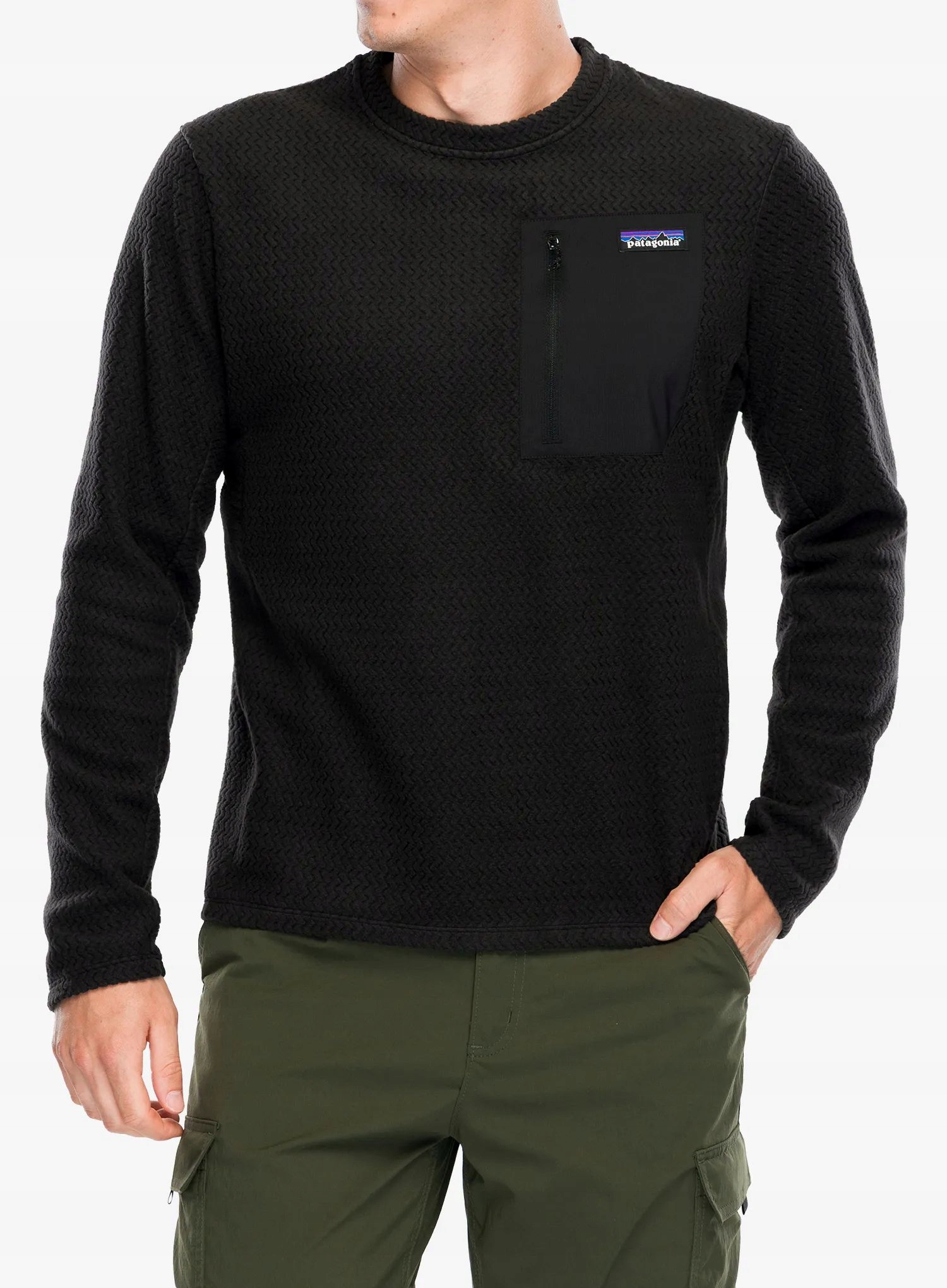 Bluza bez kaptura Patagonia R1 Air Crew black L