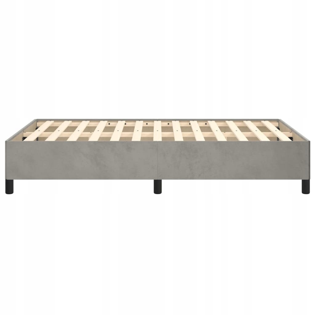 RAMA ŁÓŻKA JASNOSZARA AKSAMIT 120X200CM Regulacja bez regulacji