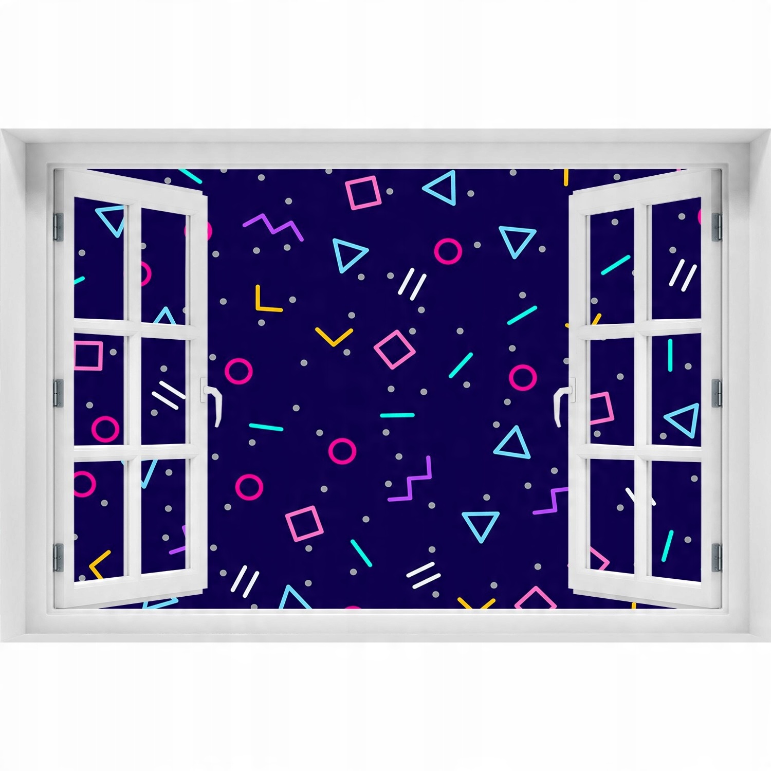 

3D Okno Naklejka ścienna Geometryczne tło 150x100