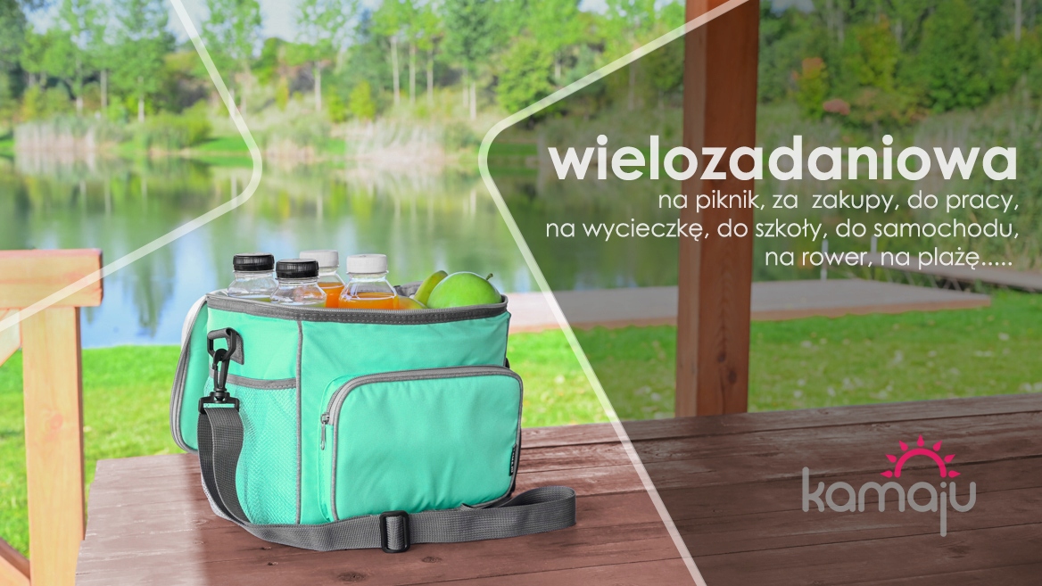 SOLIDNA TORBA TERMICZNA 2 KOMORY Z KIESZENIAMI + REG PASEK + WKŁADY 2x400 EAN (GTIN) 5904917930557