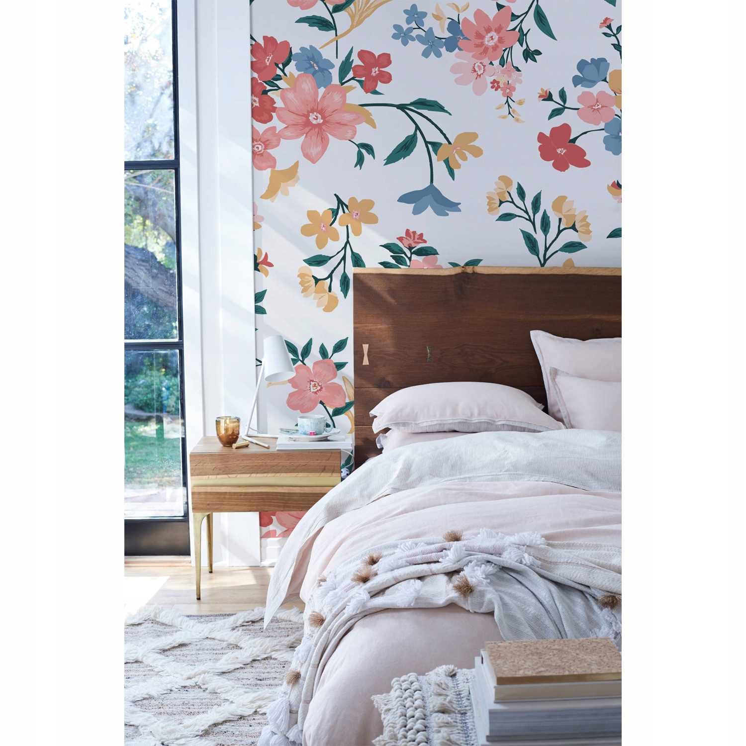 

Flizelina tapeta Kolorowe kwiaty ozdobne 208x146cm