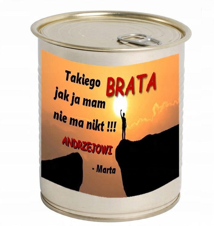 

Czekoladki w puszce Brata Urodziny Imienin