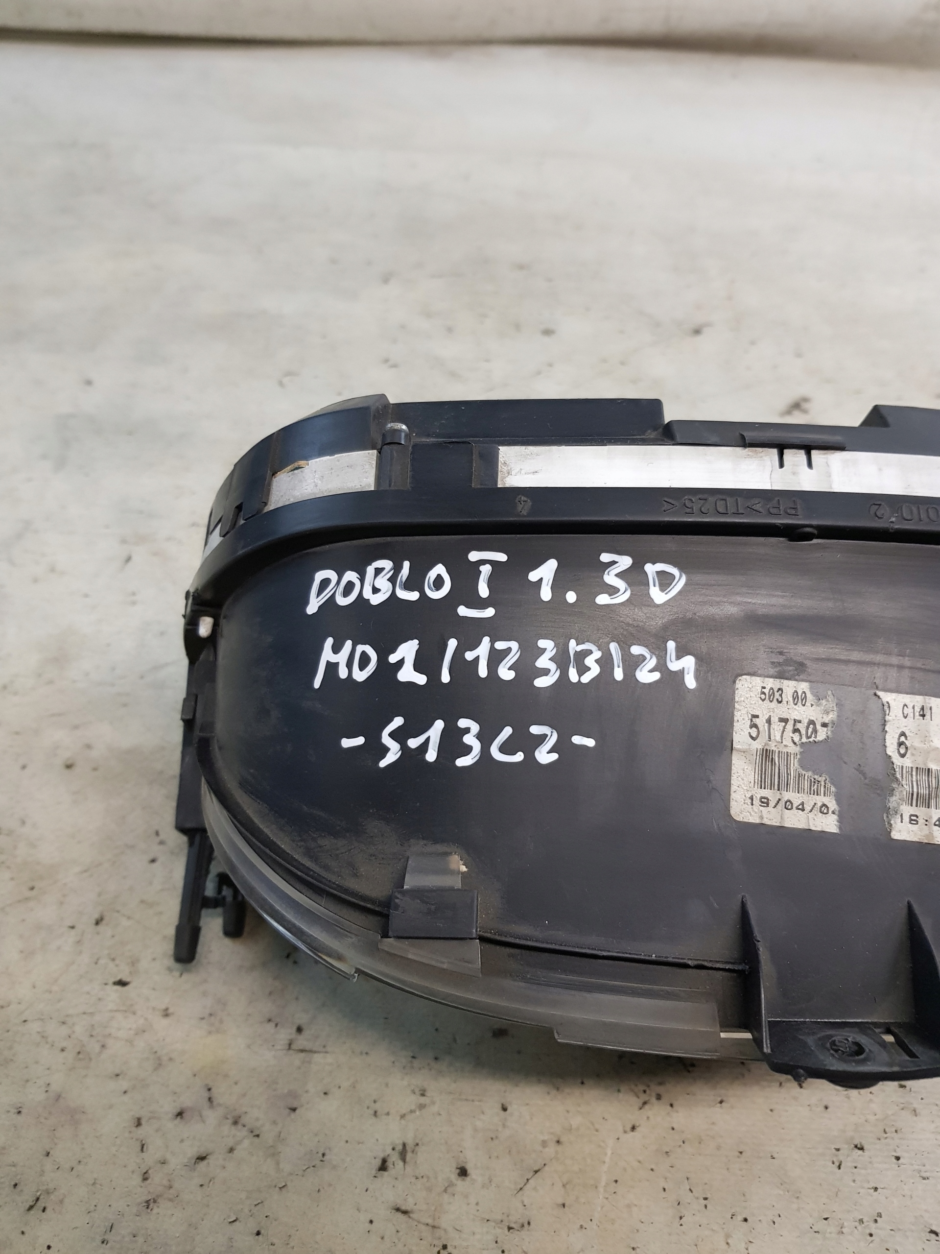 dials FIAT DOBLO and 1.3 MULTIJET 51750747
