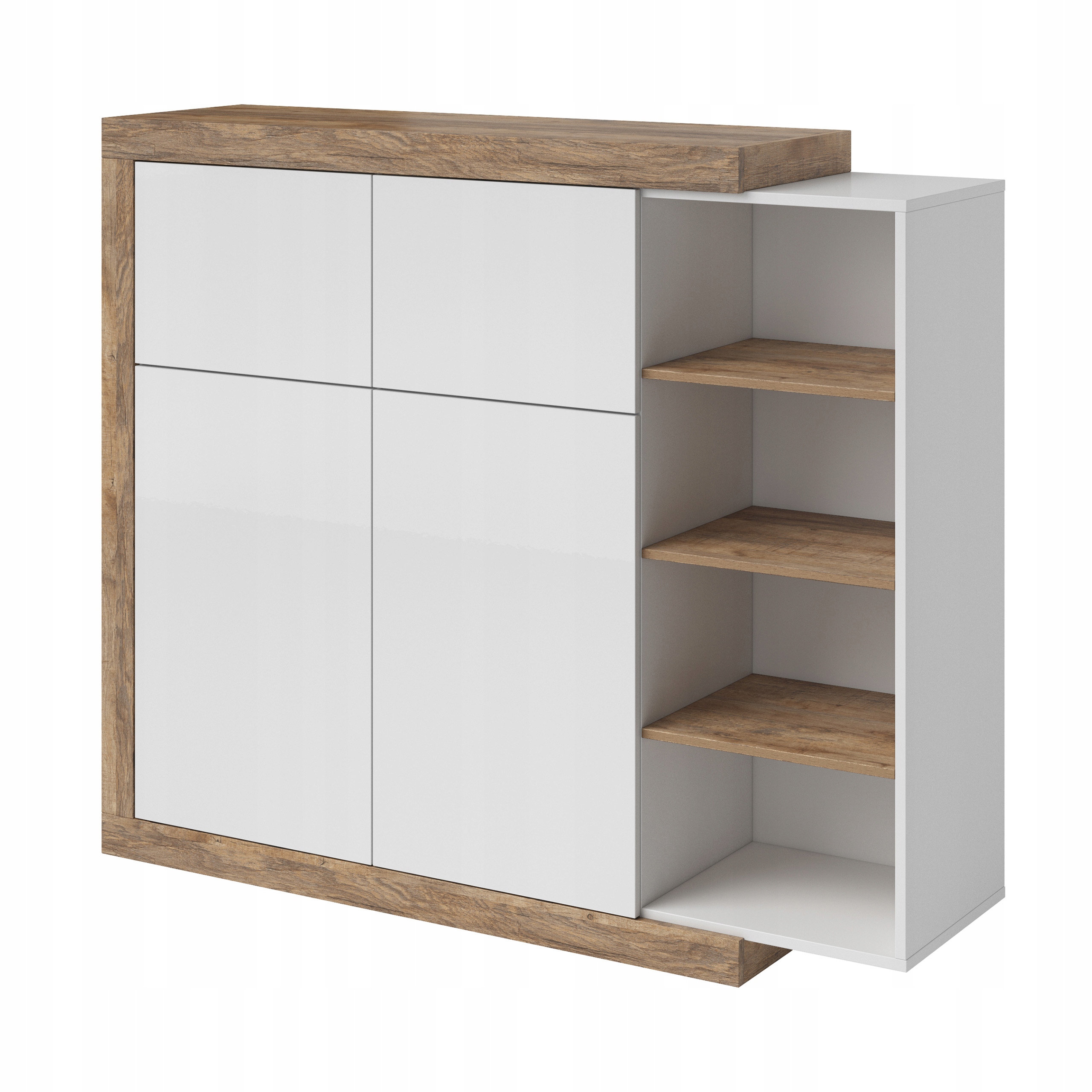 Komoda Sinfonia 150 cm do obývacího pokoje Ložnice 2 Dvířka Dub