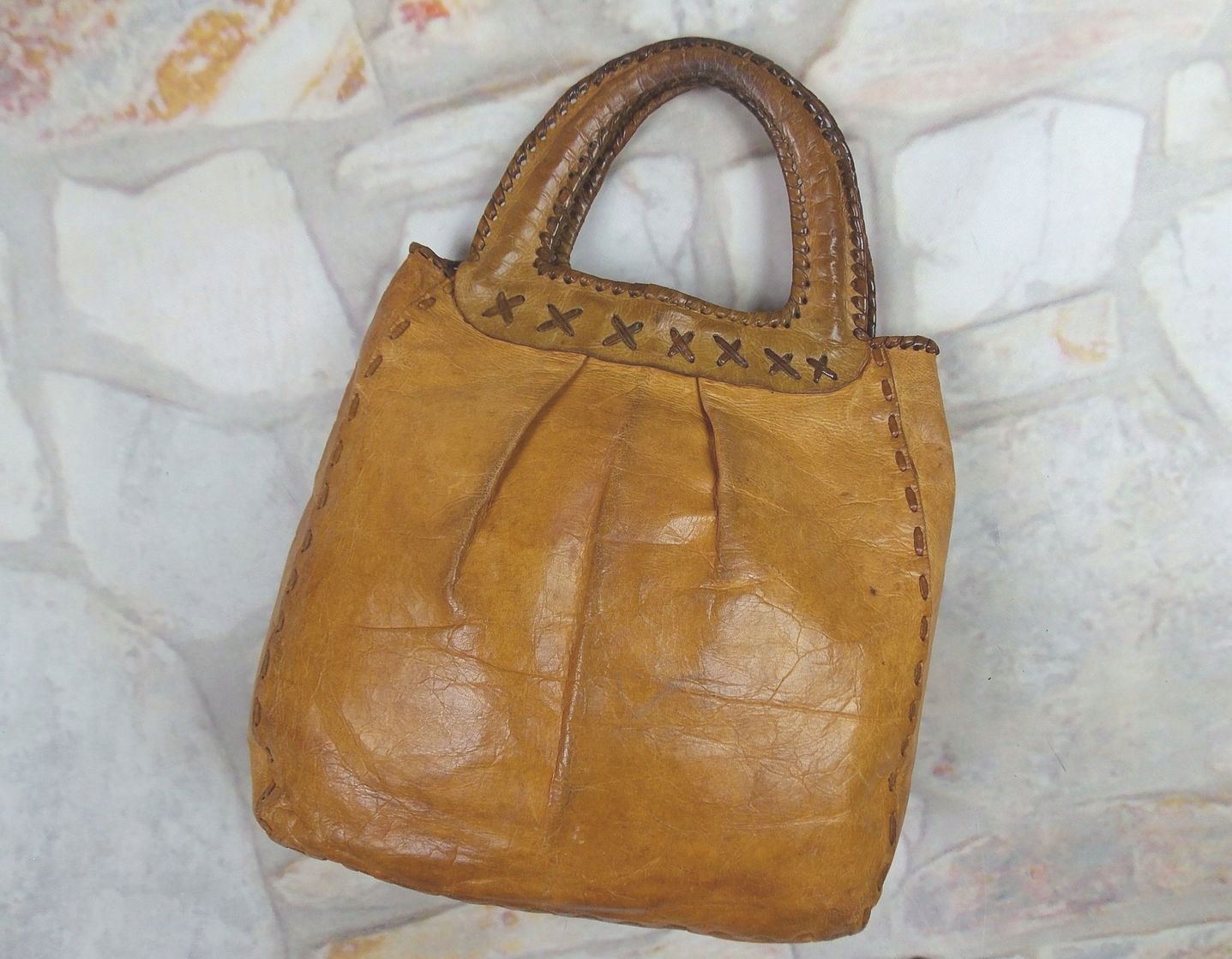 SHOPPERKA SKÓRZANA VINTAGE WYPALANY MOTYL TOREBKA Kod producenta OOO