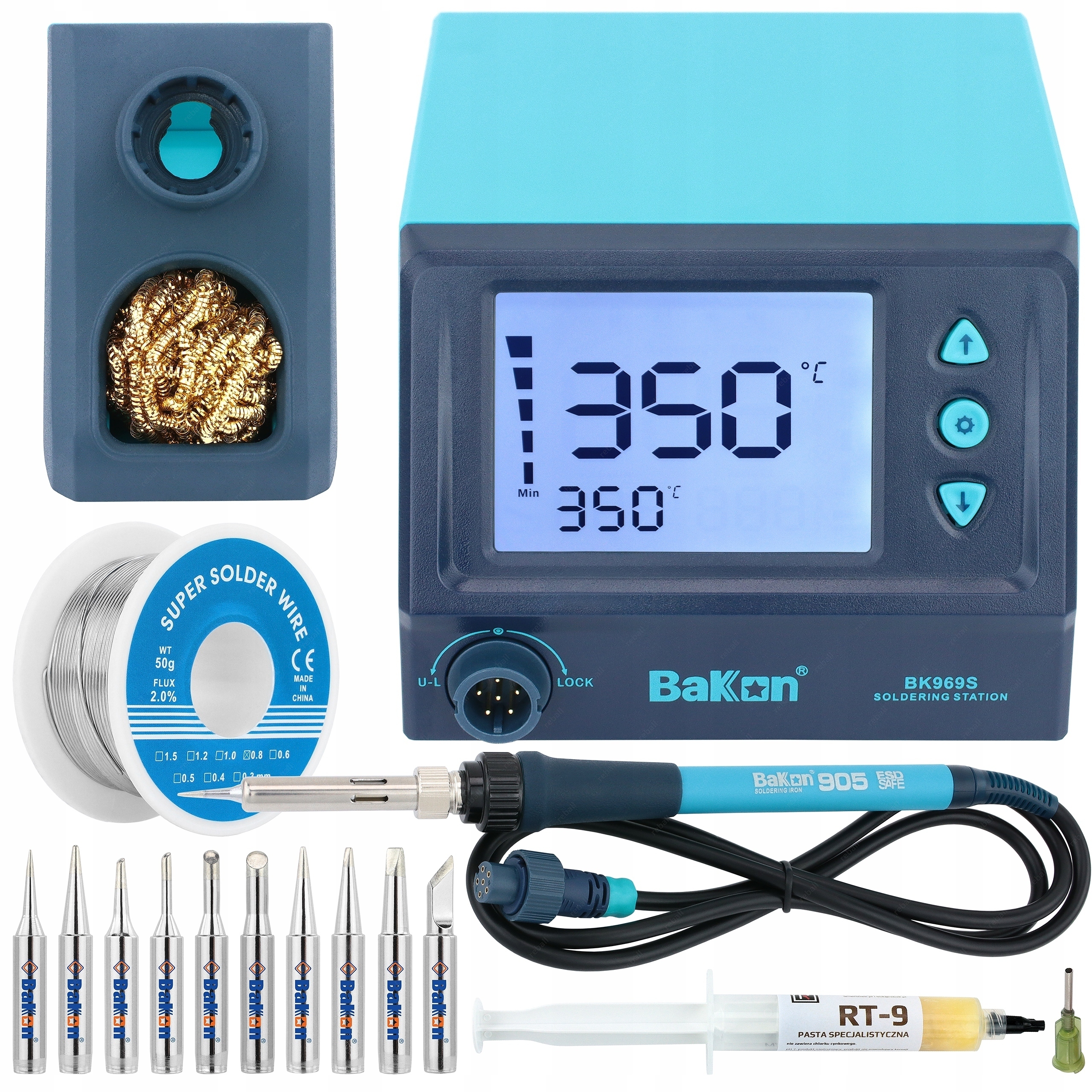 Přesná Sada Pájecí Stanice Bakon BK969S 60W Hrot 10x900M