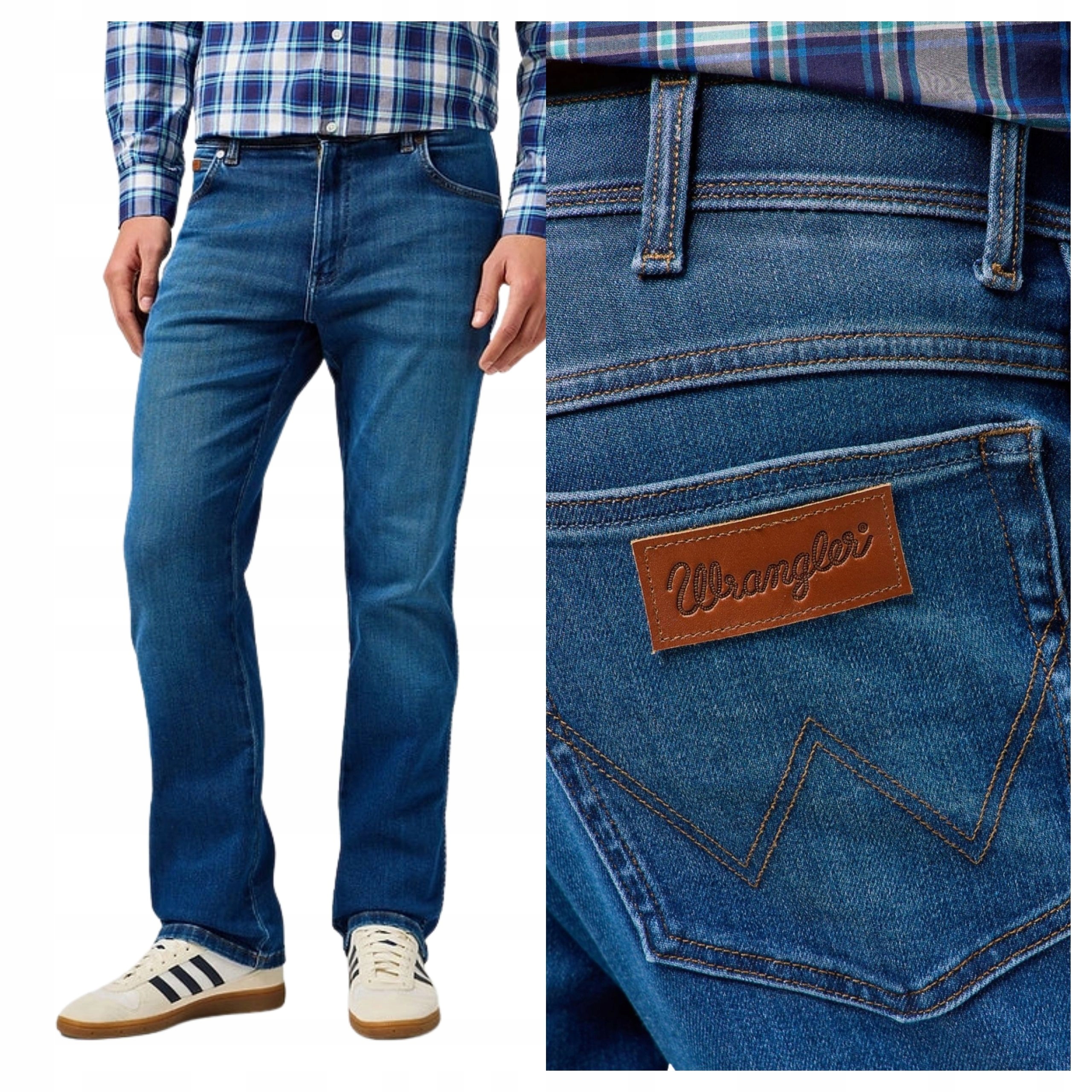 Pánské Kalhoty Wrangler Texas Verdant Tone 112364455 W32 L32