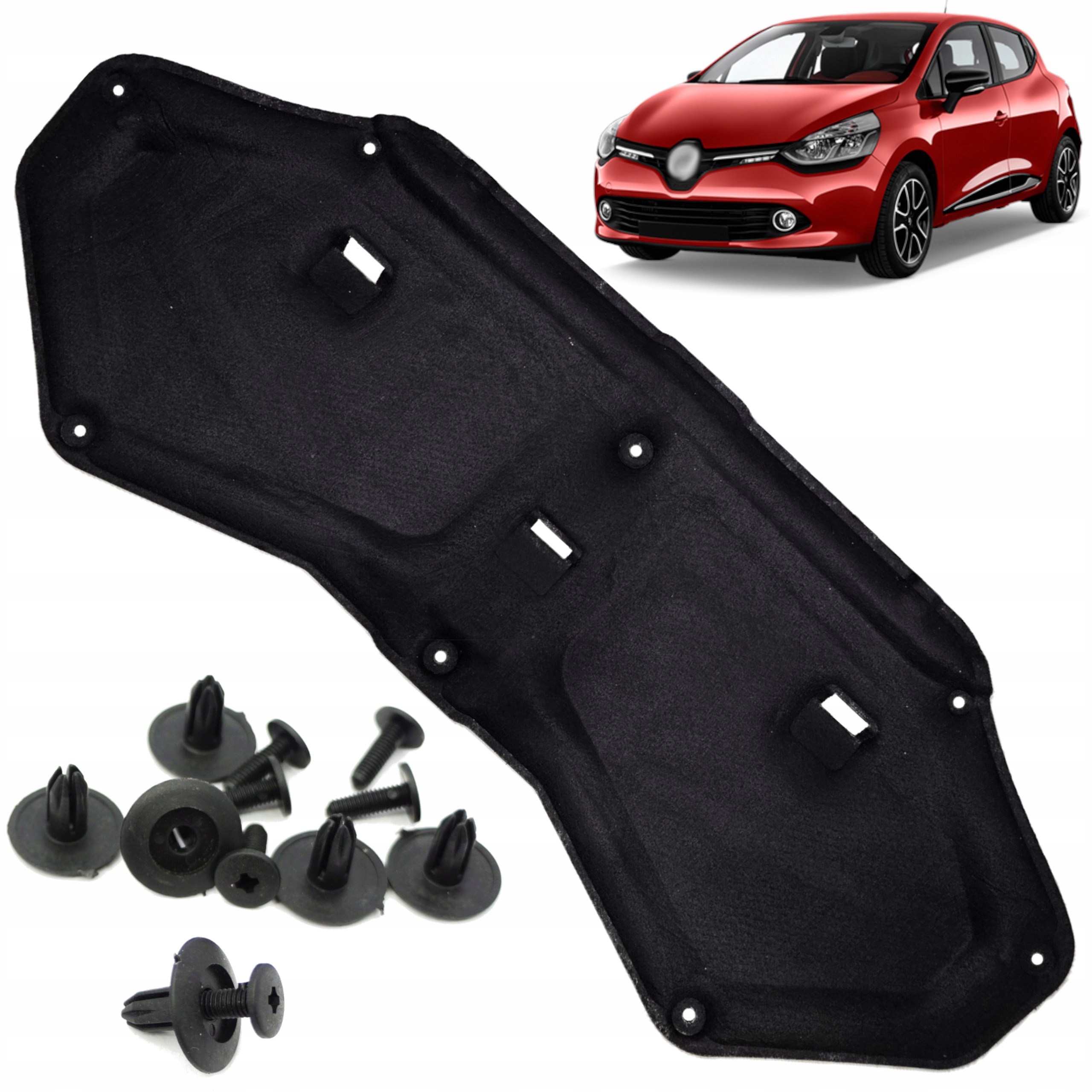 Tlumení masky Izolace podbití Renault Clio IV 12-20R sponky Hq