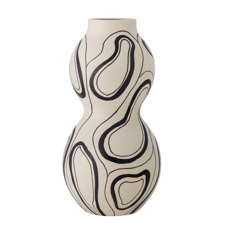Bloomingville Nicola Váza na kvety 34 cm Čierna