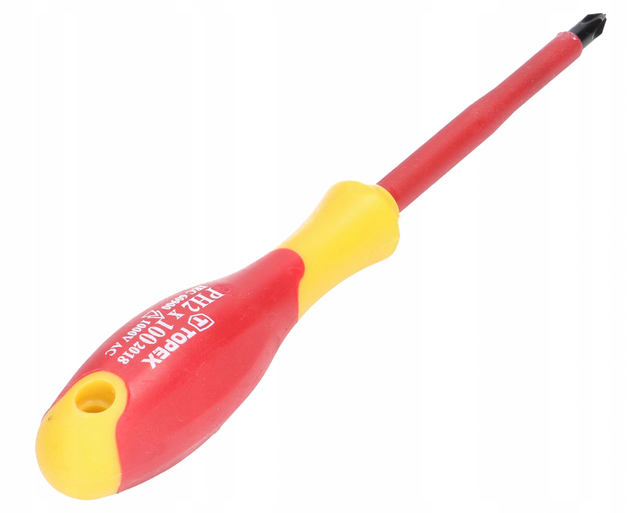 Wkrętak krzyżowy 1000V PH2 x 100 mm 39D477 TOPEX