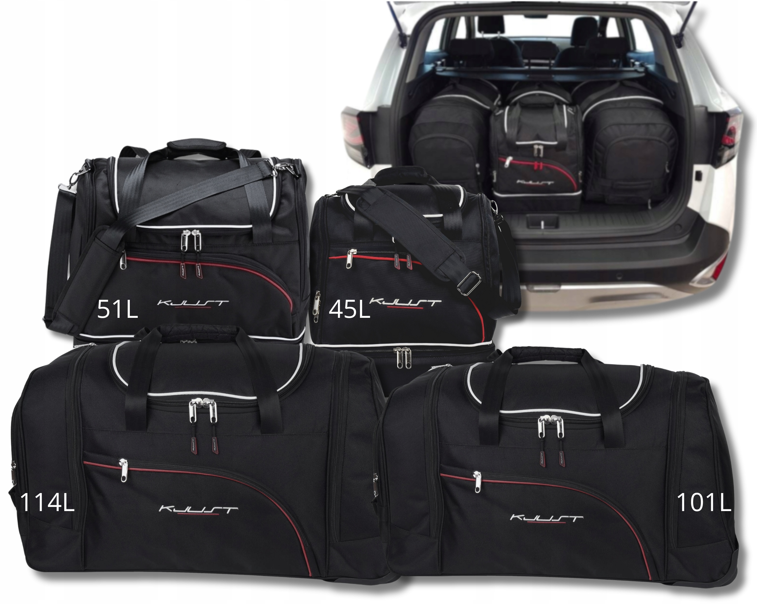 Sada kompletov tašiek Kjust do batožinového priestoru Kia Sportage 2021+ 4 ks