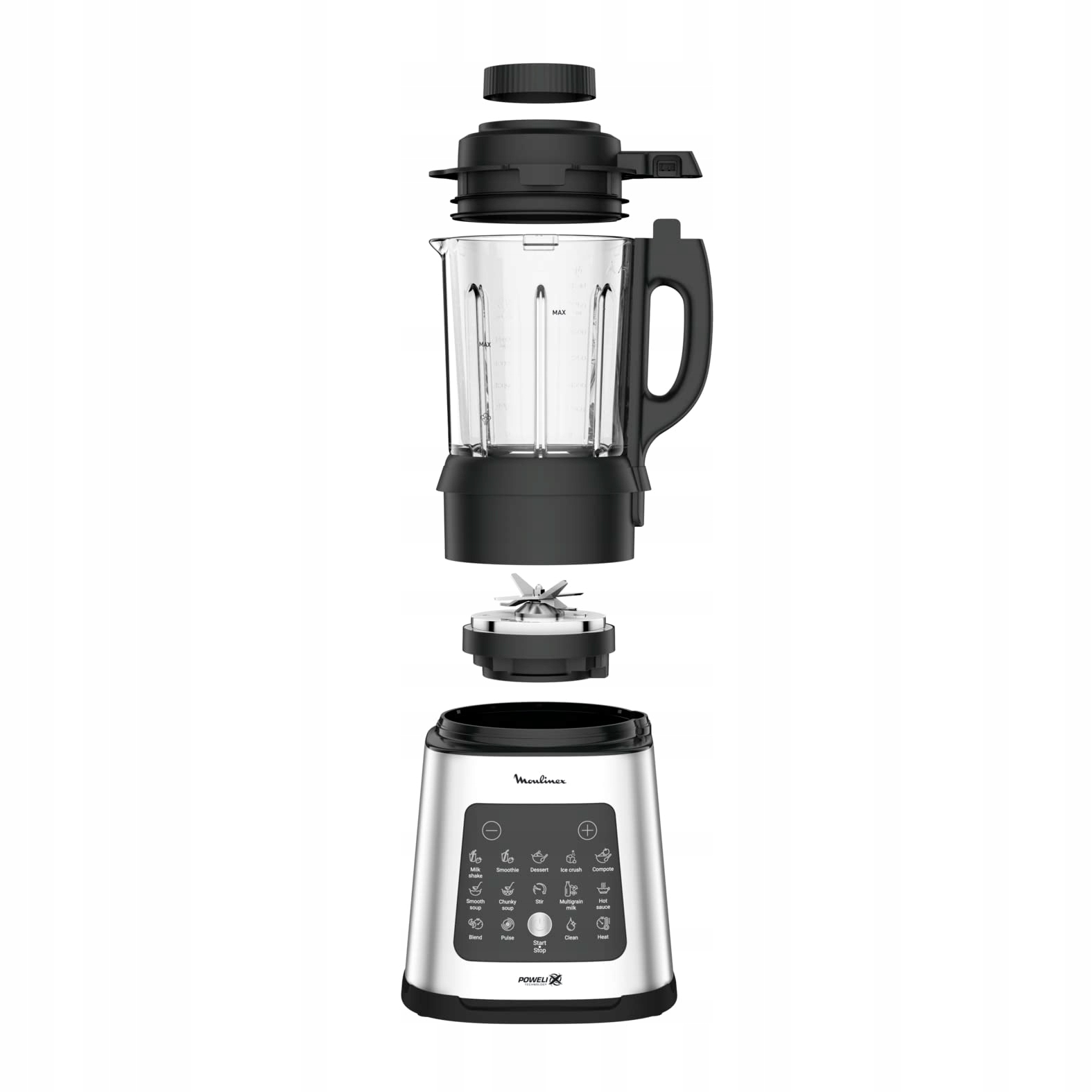 MOULINEX PerfectMix Cook Blender 1400W 10 Programów 2L Ekran Dotykowy — miniatura 13