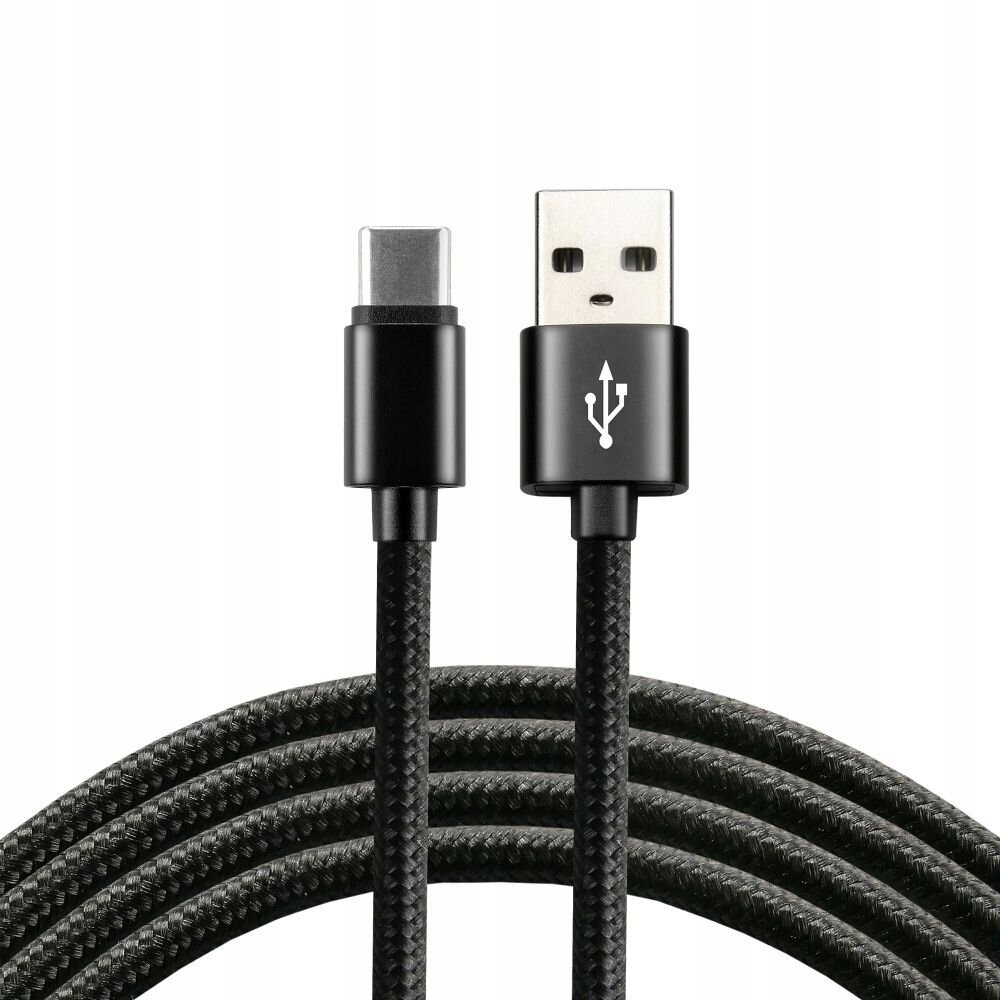 

Kabel Przewód Oplot 1M Usb -usb-c Typ-C everActive