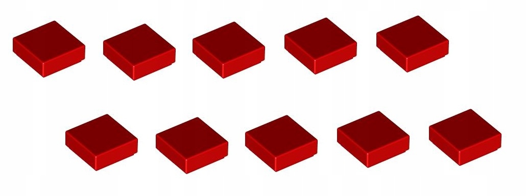 

Lego Płytka płaska 1x1 czerwony 3070b - 10szt