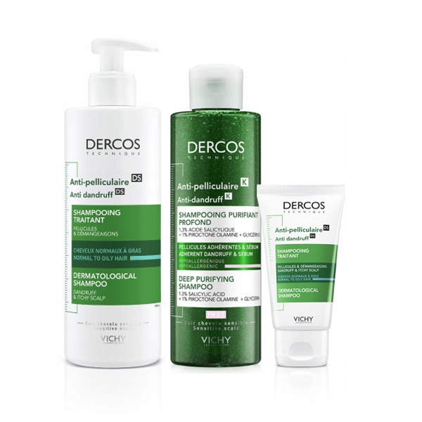 

Vichy Dercos Szampon 390ml 250ml Łupież Zestaw