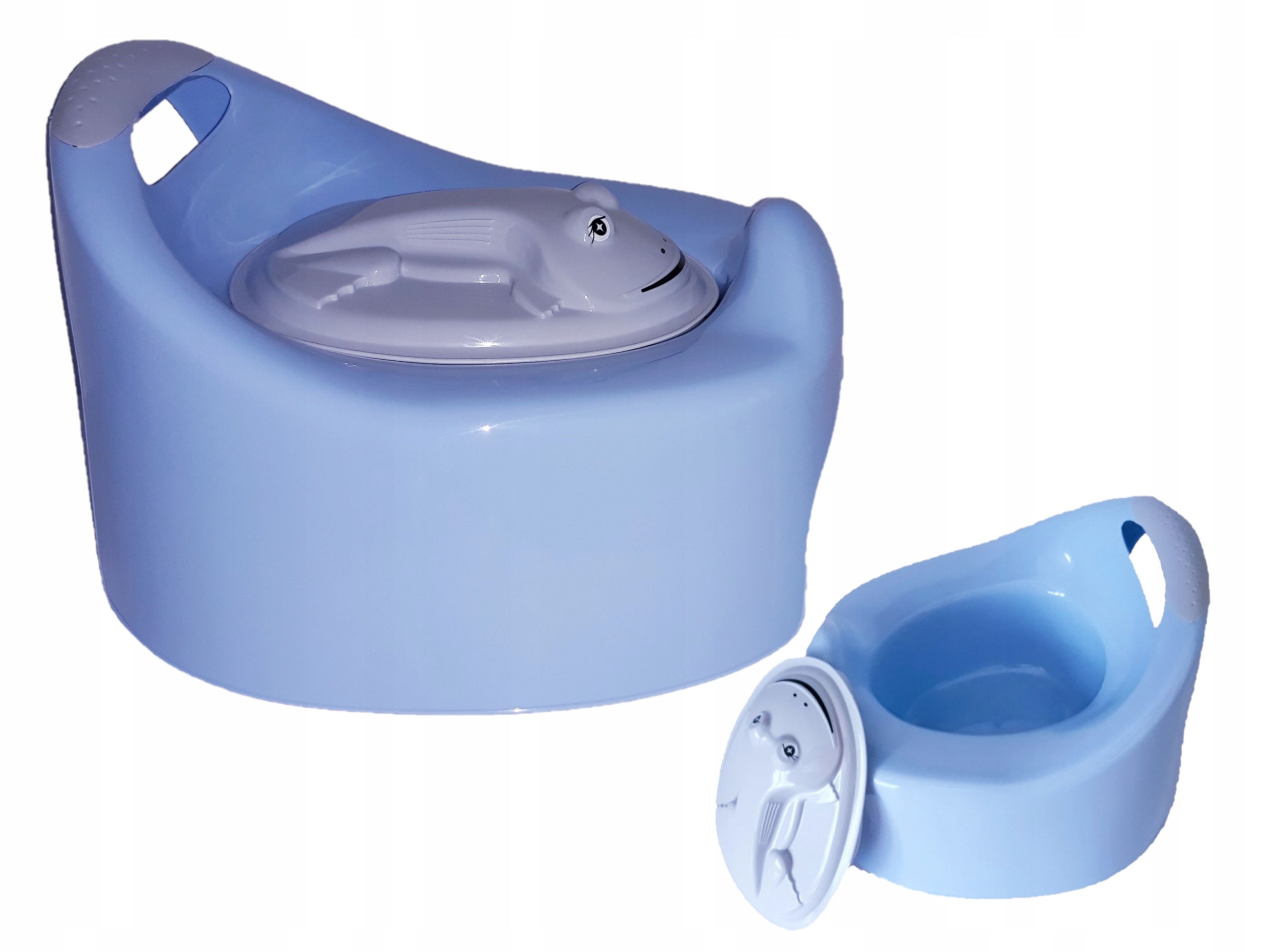 NOCNIK Z OPARCIEM I POKRYWĄ NIEBIESKI DLA CHŁOPCA