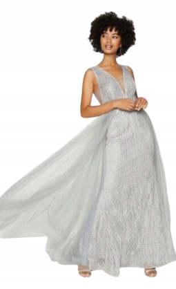 Coast Klasická Večerní Sukně Šedá L Pei