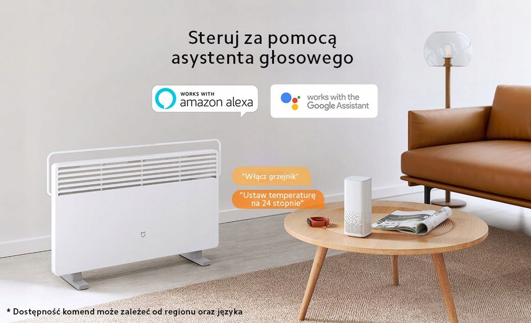 Grzejnik elektryczny Mi Smart Space Heater S 2200W Kolor dominujący biały