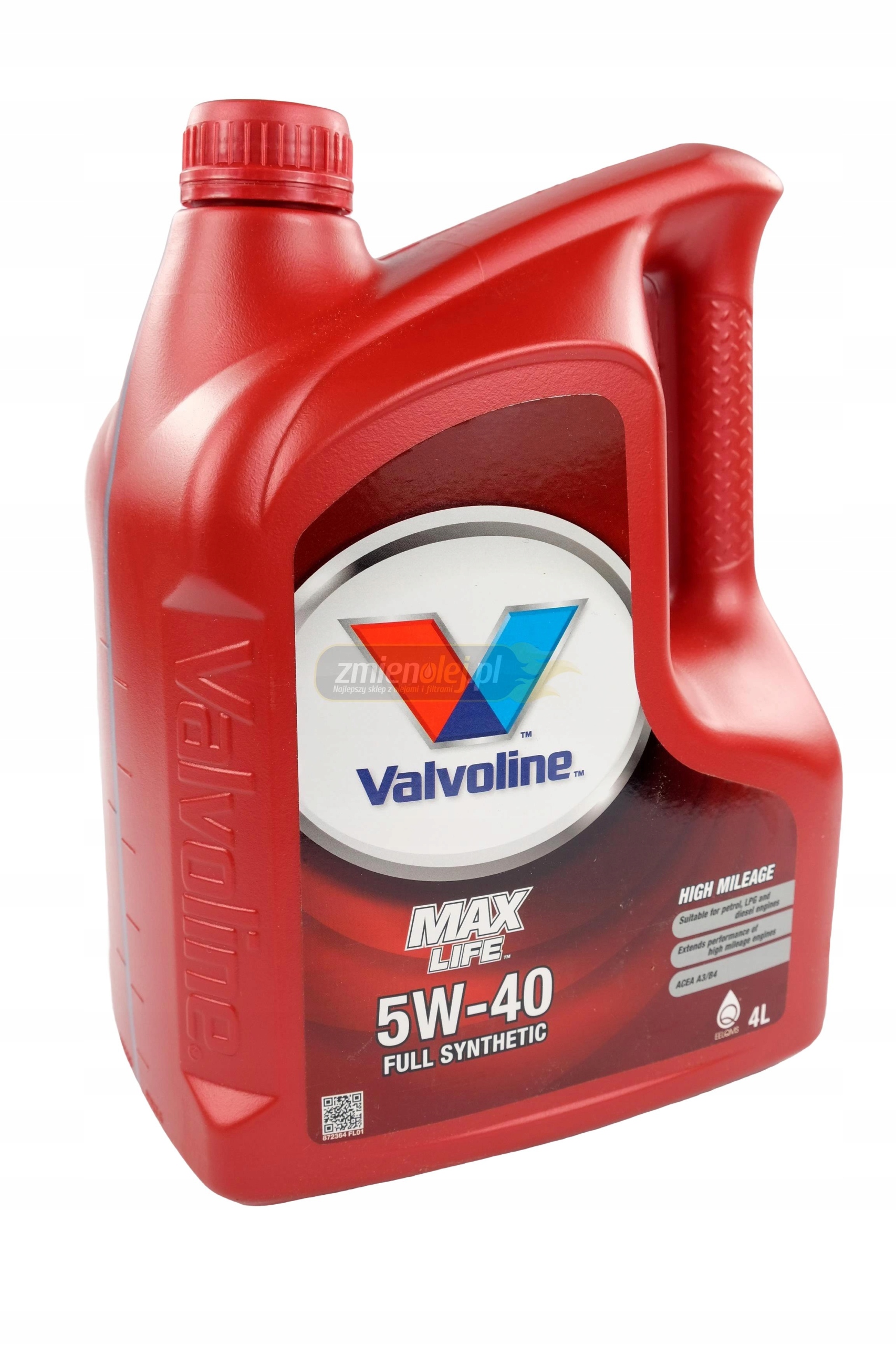 Olej silnikowy Valvoline MaxLife 5W40 4L