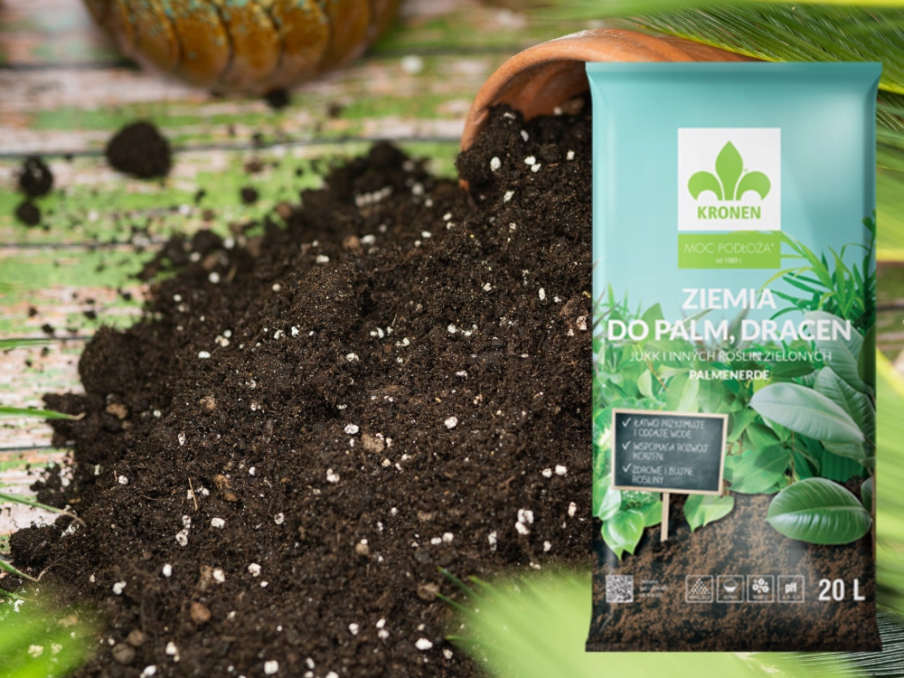 ZIEMIA DO DOMOWYCH ROŚLIN ZIELONYCH MONSTERY SKRZYDŁOKWIATU PALM AŻ 20L Marka Kronen